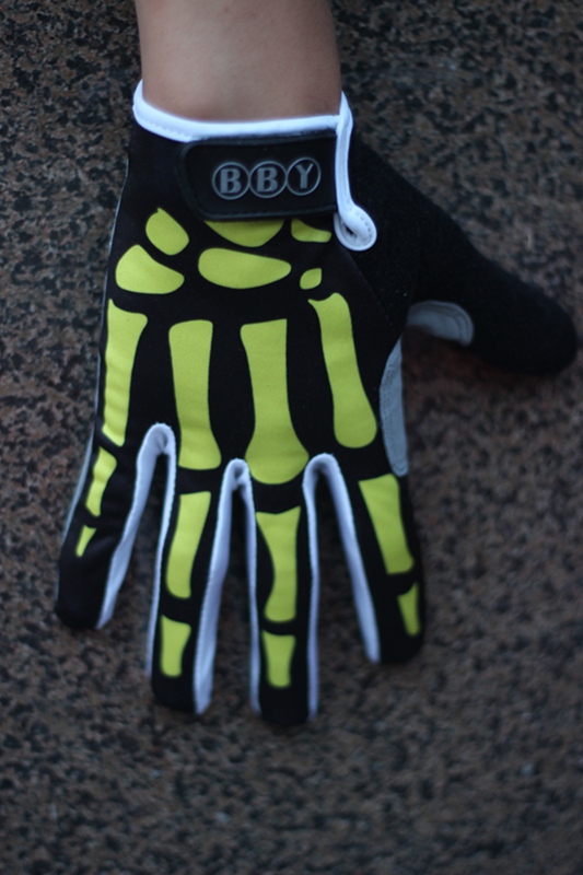 Skull Guante de bicicletas negro y amarillo Skull Guante de bicicletas negro y amarillo